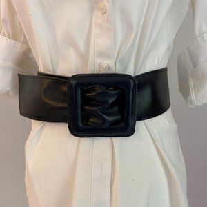 BARNEY'S NY WIDE LEATHER BELT